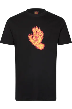 Santa Cruz Flame Hand Tops T-Kortærmet Skjorte Black