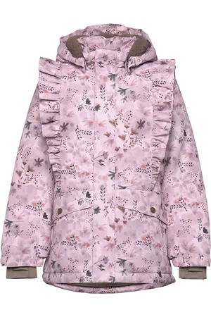 EN FANT Jacket W. Frills Outerwear Jackets & Coats Winter Jackets Pink