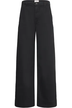 Fiveunits Abbyfv Work Bottoms Trousers Wide Leg Black