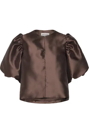 By Malina Cleo Blouse Designers Blouses Short-sleeved Brown