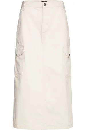 Dickies Duck Canvas Cargo Skirt W Skirts Knee-length & Midi Skirts Cream