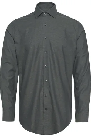 Bruun & Stengade Bs Wall Modern Fit Shirt Tops Shirts Casual Green