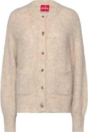 Crās Steviecras Cardigan Tops Knitwear Cardigans Beige