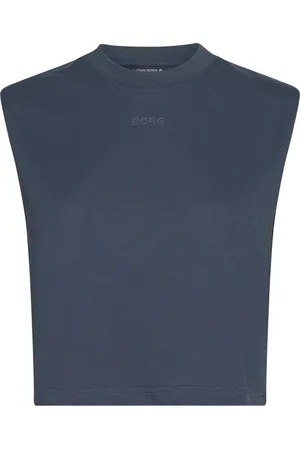Björn Borg Borg Cropped Tank Sport Women Sport Clothing Sports Tops & T-shirts Sport Crop Tops Sport Sleeveless Crop Tops Navy