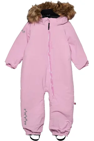 Isbjorn Of Sweden Toddler Padded Jumpsuit With Fur Outerwear Coveralls Snow-ski Coveralls & Sets Pink