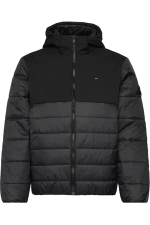 Tommy Hilfiger Cl Mixed Media Hooded Jacket Foret Jakke Black