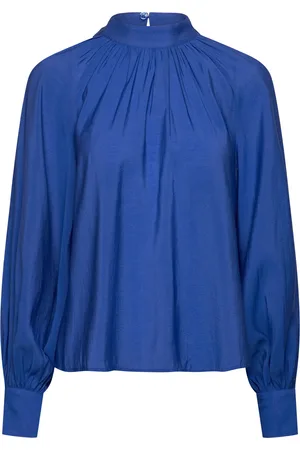 Twist & tango Everdina Blouse Tops Blouses Long-sleeved Blue