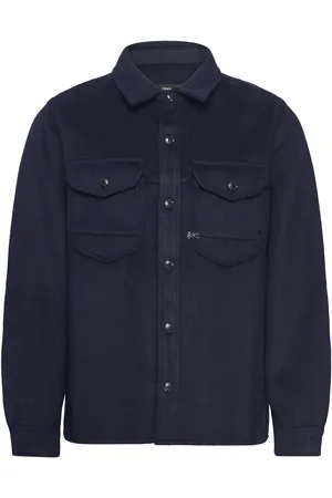 Denham Mens Shirt Long Sleeve Leisure Tops Shirts Casual Navy