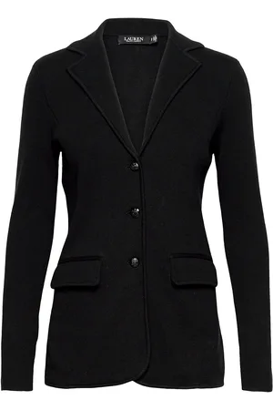 Ralph Lauren Combed Cotton Blazer Blazers Single Breasted Blazers Black
