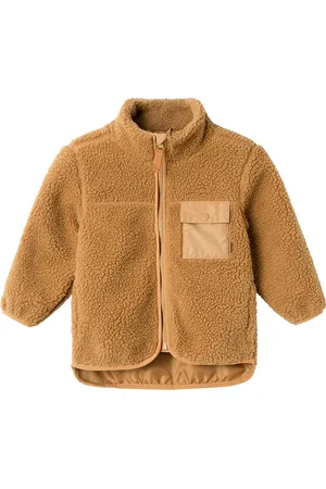 NAME IT Nmmmall Teddy Jacket Outerwear Fleece Outerwear Fleece Jackets Brown