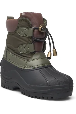 Mikk-Line Winter Boot Vinterstøvler Med Snøre Green