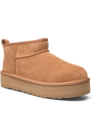 UGG K Classic Ultra Mini Platform Vinterstøvler Pull On Beige