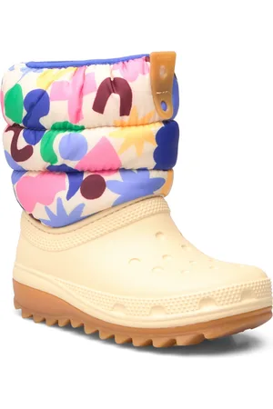 Crocs Classic Neopuff Geoshapesboott Vinterstøvler Pull On Beige