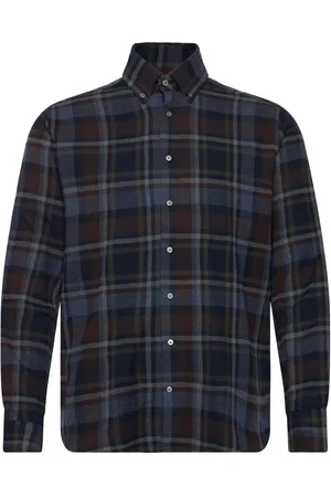 Bruun & Stengade Bs Tethys Casual Modern Fit Shirt Tops Shirts Casual Navy