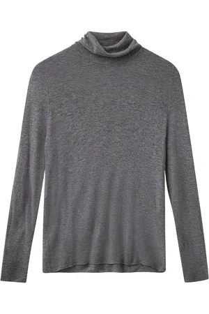 Mos Mosh Mmbouch Rollneck Knit Tops Knitwear Turtleneck Grey