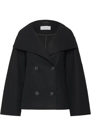 BUBBLEROOM High Neck Short Coat Outerwear Jackets Light-summer Jacket Black