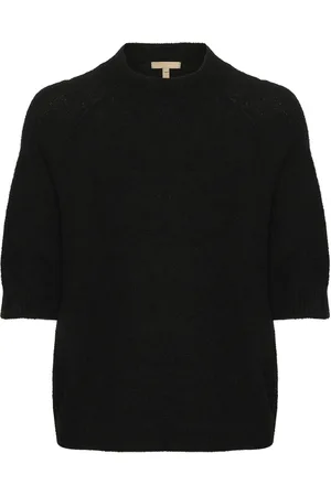 Culture Cufiju Cacheia Ss Pullover Tops Knitwear Jumpers Black