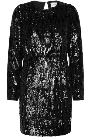 SELECTED Slfari-Colyn Ls Short Sequins Dress B Kort Kjole Black