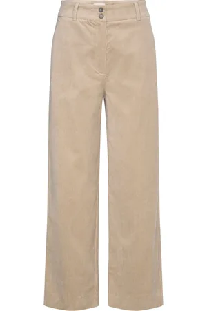 Fiveunits Sophia Ankle Bottoms Trousers Straight Leg Beige