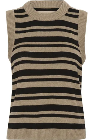 Culture Cubay Vest Vests Knitted Vests Beige