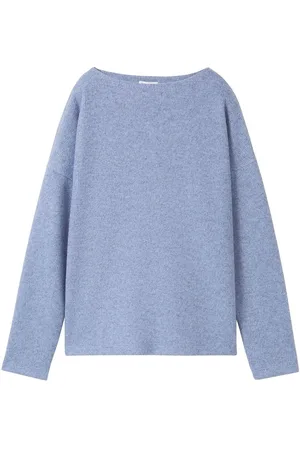 TOM TAILOR Sweatshirt Cosy Rib Tops Knitwear Jumpers Blue