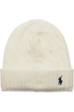 Ralph Lauren Cable-Knit Wool-Cashmere Beanie Accessories Headwear Beanies Cream