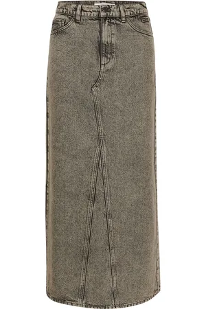 Gestuz Brendagz Hw Long Skirt Skirts Maxi Skirts Grey