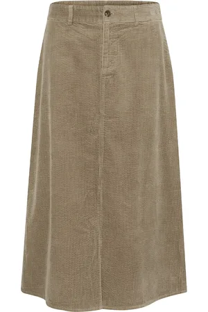 Culture Cuklay Skirt Skirts Knee-length & Midi Skirts Khaki Green