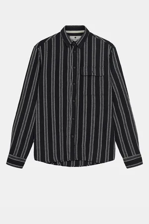 Anerkjendt Akleif Structure Shirt Tops Shirts Casual Black