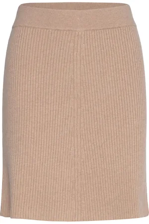 Bruun & Stengade Bs Lorena Skirt Skirts Knitted Skirts Beige
