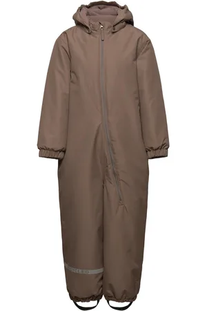 Mikk-Line Snow Suit Solid Outerwear Coveralls Snow-ski Coveralls & Sets Brown