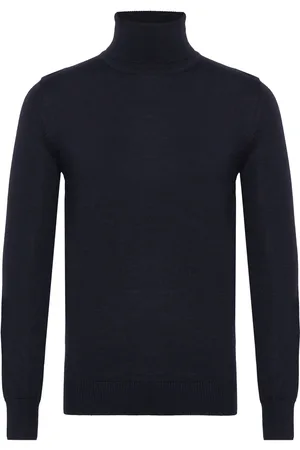 Bruun & Stengade Bs Saturn Regular Fit Knitwear Tops Knitwear Turtlenecks Navy