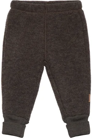 Mikk-Line Wool Pants Outerwear Fleece Outerwear Fleece Trousers Brown