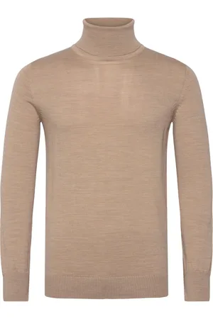 Bruun & Stengade Bs Saturn Regular Fit Knitwear Tops Knitwear Turtlenecks Beige