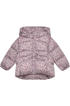 MANGO Flowers Print Quilted Anorak Foret Jakke Pink