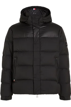 Tommy Hilfiger Mix Down Hooded Puffer Jacket Foret Jakke Black