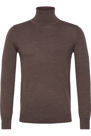Bruun & Stengade Bs Saturn Regular Fit Knitwear Tops Knitwear Turtlenecks Brown