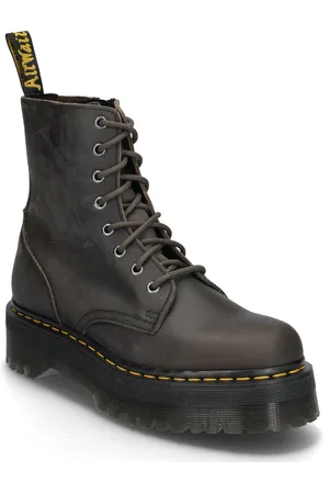 Dr. Martens Jadon Burnished Waxy Pull Up Wp Shoes Boots Ankle Boots Laced Boots Black
