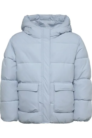 MANGO Padded Anorak With Shearling Lining Foret Jakke Blue