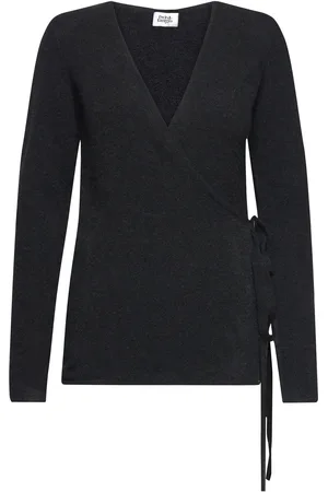 Twist & tango Blair Knitted Wrap Sweater Tops Knitwear Cardigans Black