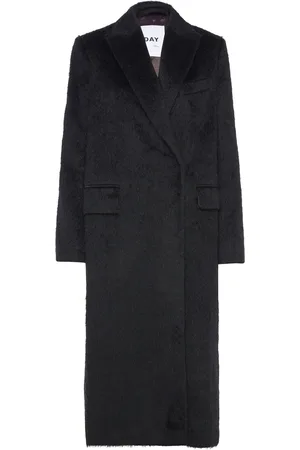 DAY Birger et Mikkelsen Franka - Fuzzy Autumn Uldfrakke Frakke Black