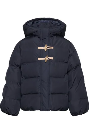 MANGO Hood Quilted Coat Foret Jakke Navy
