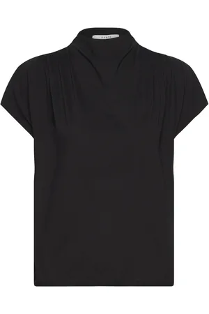 Dante 6 Cyra Drapey Top Tops Blouses Short-sleeved Black