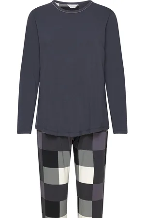 Lady Avenue Bamboo Long Sleeve Pyjamas Pyjamas Nattøj Navy