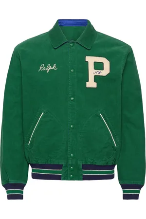 Ralph Lauren Reversible Letterman Jacket Outerwear Jackets Varsity Jackets Green