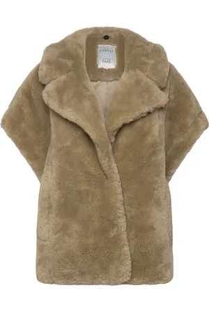 Dante 6 Cheedo Faux Fur Waistcoat Outerwear Faux Fur Beige