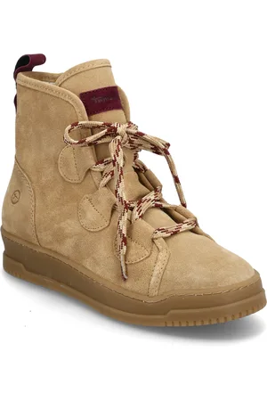 Tamaris Women Boots Shoes Boots Ankle Boots Laced Boots Beige
