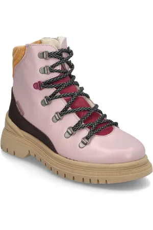 ANGULUS Boots - Flat - With Lace And Zip Vinterstøvler Med Snøre Pink