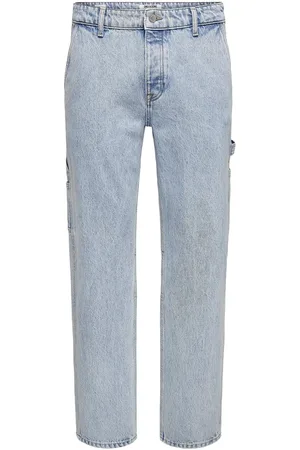 Only & Sons Onsedge Straight Car Lb 1087Tai Dnm Noos Bottoms Jeans Regular Blue