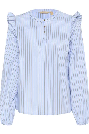 Culture Cuenso Blouse Tops Blouses Long-sleeved Blue
